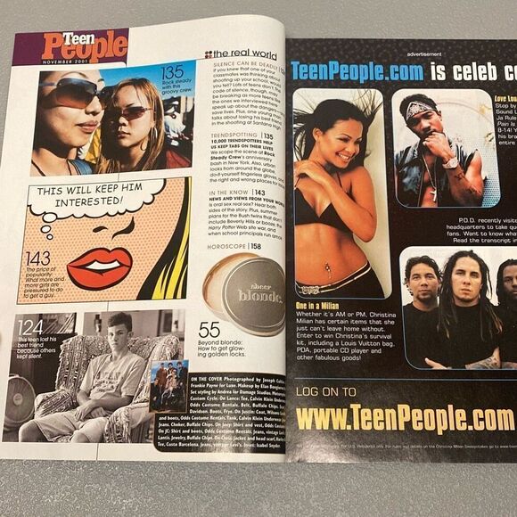 NSYNC VTG Teen People Magazine Nov 2001 Britney Aaliyah J Lo Usher Jay-Z Y2K - Picture 5 of 12